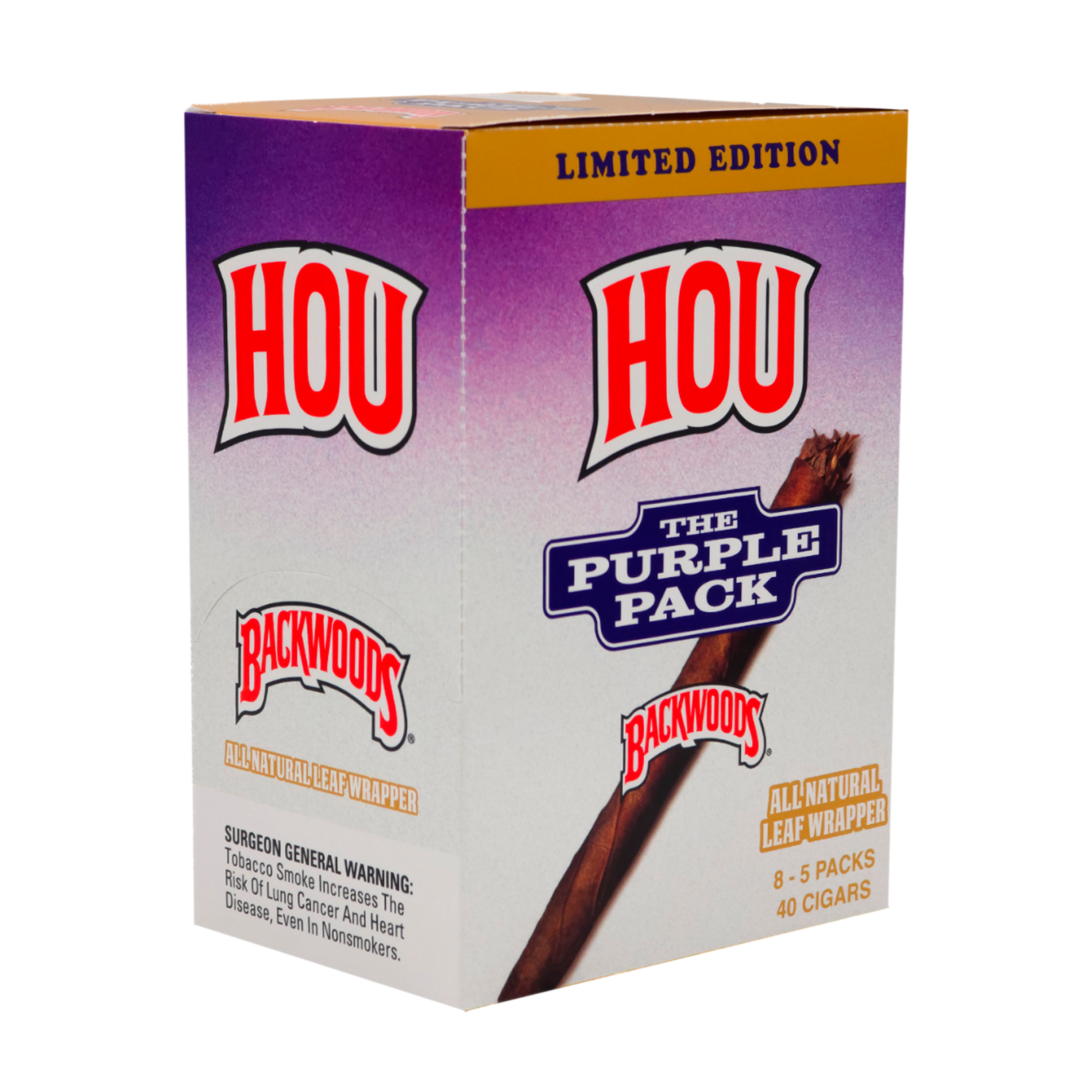 Backwoods Hou The Purple Pack cigarillos box